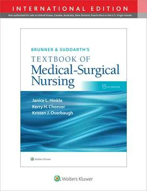 Coperta cărții "Brunner &amp; Suddarth's Textbook of Medical-Surgical Nursing" de autor necunoscut