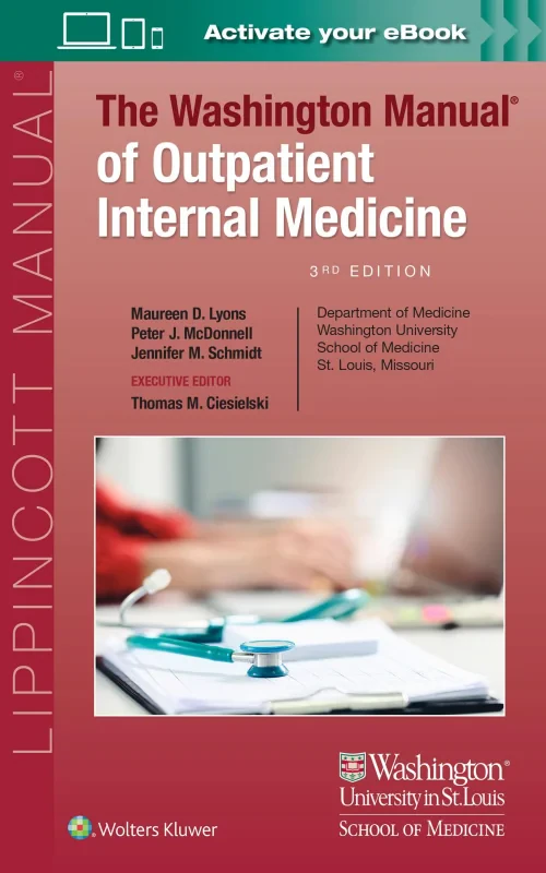 Coperta cărții "The Washington Manual of Outpatient Internal Medicine" de autor necunoscut