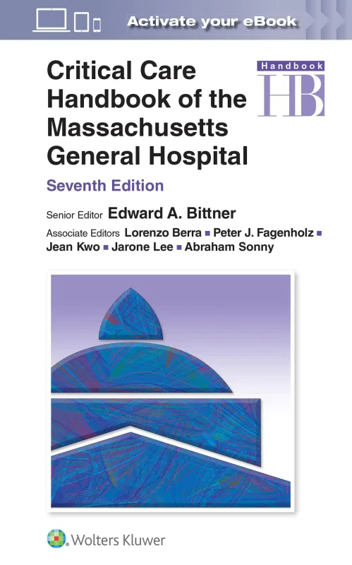 Coperta cărții "Critical Care Handbook of the Massachusetts General Hospital" de autor necunoscut