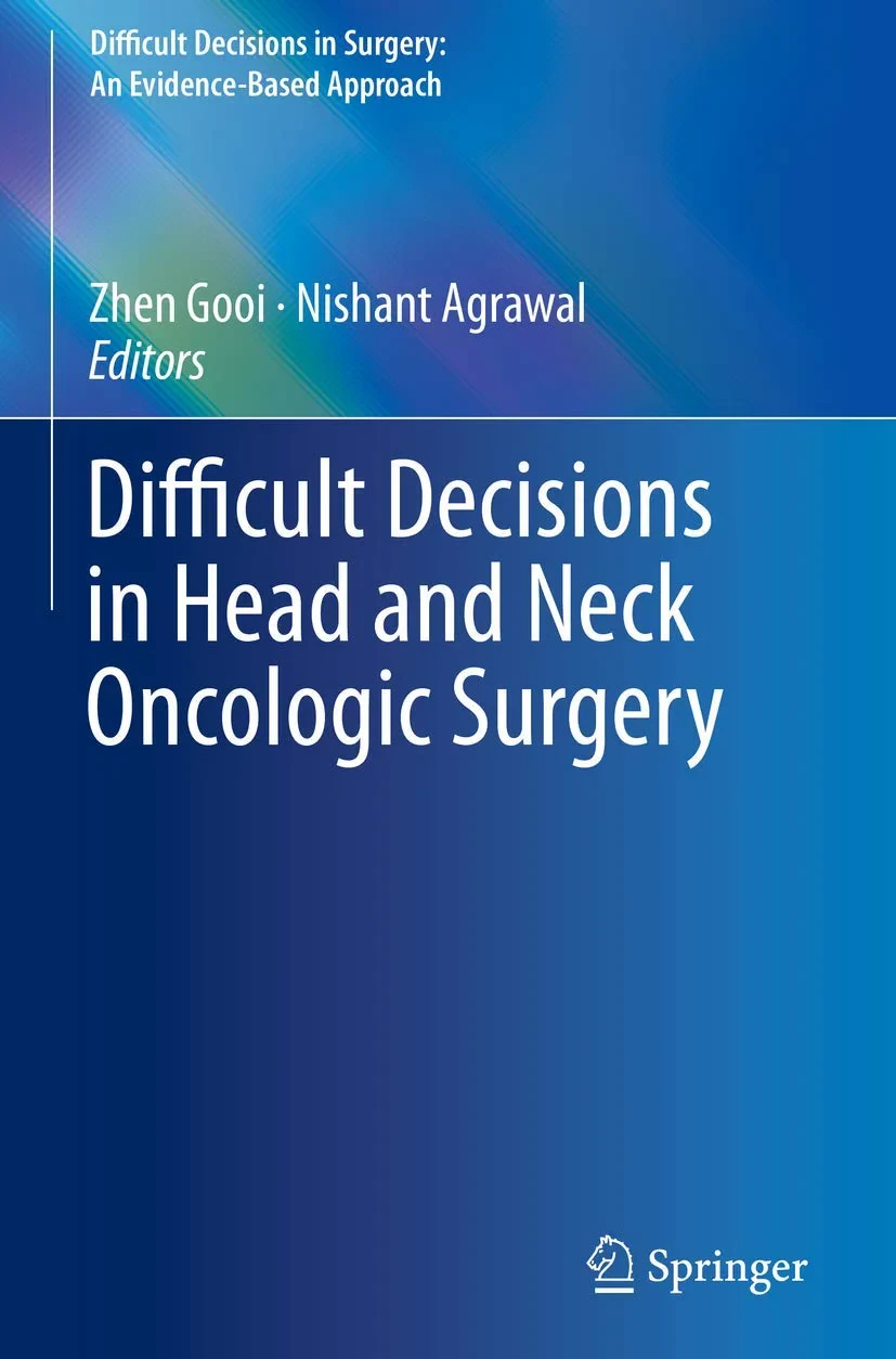 Coperta cărții "Difficult Decisions in Head and Neck Oncologic Surgery" de autor necunoscut