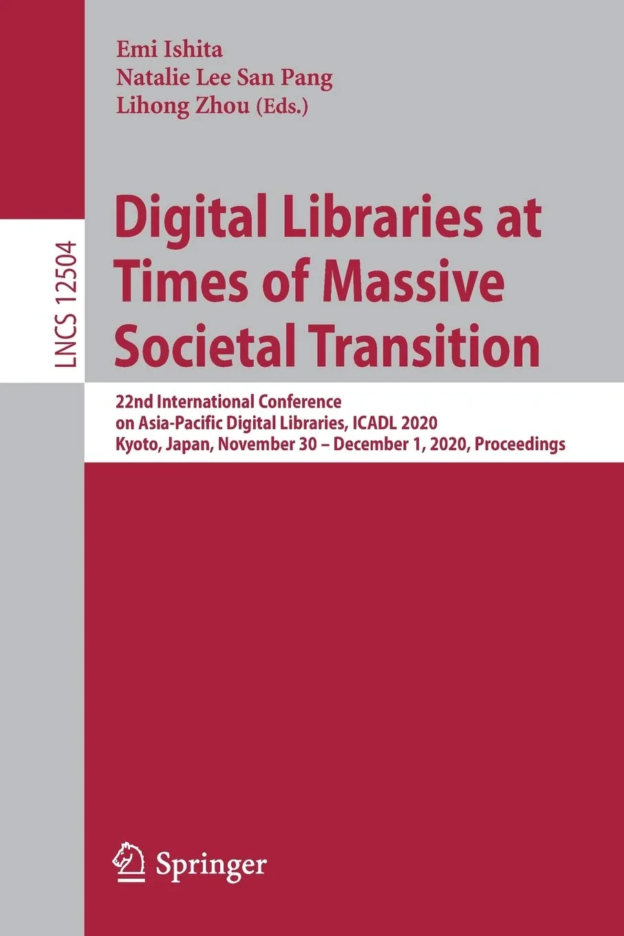 Coperta cărții "Digital Libraries at Times of Massive Societal Transition" de autor necunoscut