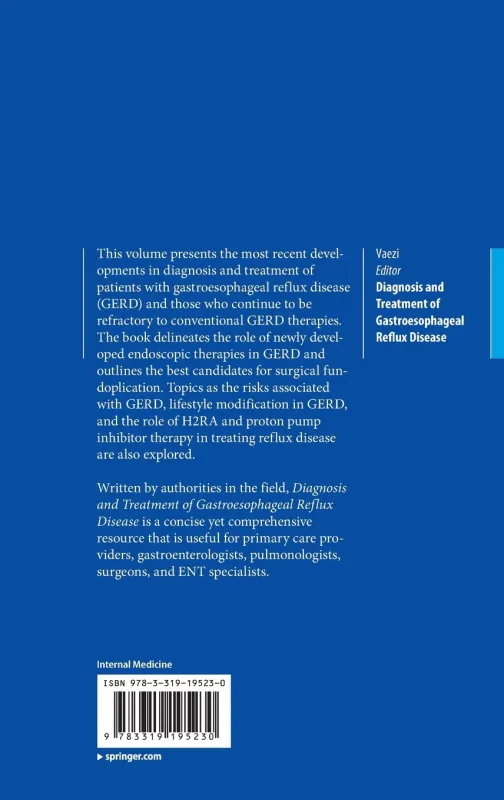 Coperta cărții "Diagnosis and Treatment of Gastroesophageal Reflux Disease" de autor necunoscut