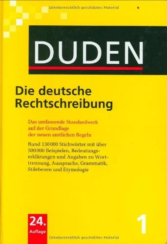 Coperta cărții "Der Duden Band 1 - Band 1 : Die deutsche Rechtschreibung" de autor necunoscut