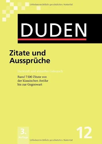Coperta cărții "Duden BD. 12 - Zitate/ Ausspr" de autor necunoscut