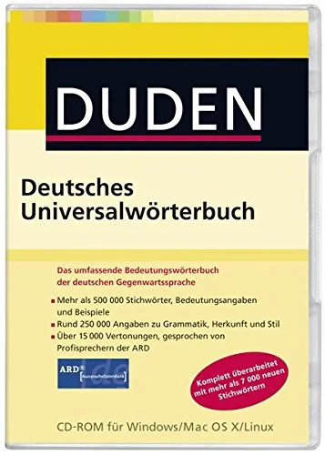 Coperta cărții "Duden - Deutsches Universalw?rterbuch (1C?d?rom)" de autor necunoscut