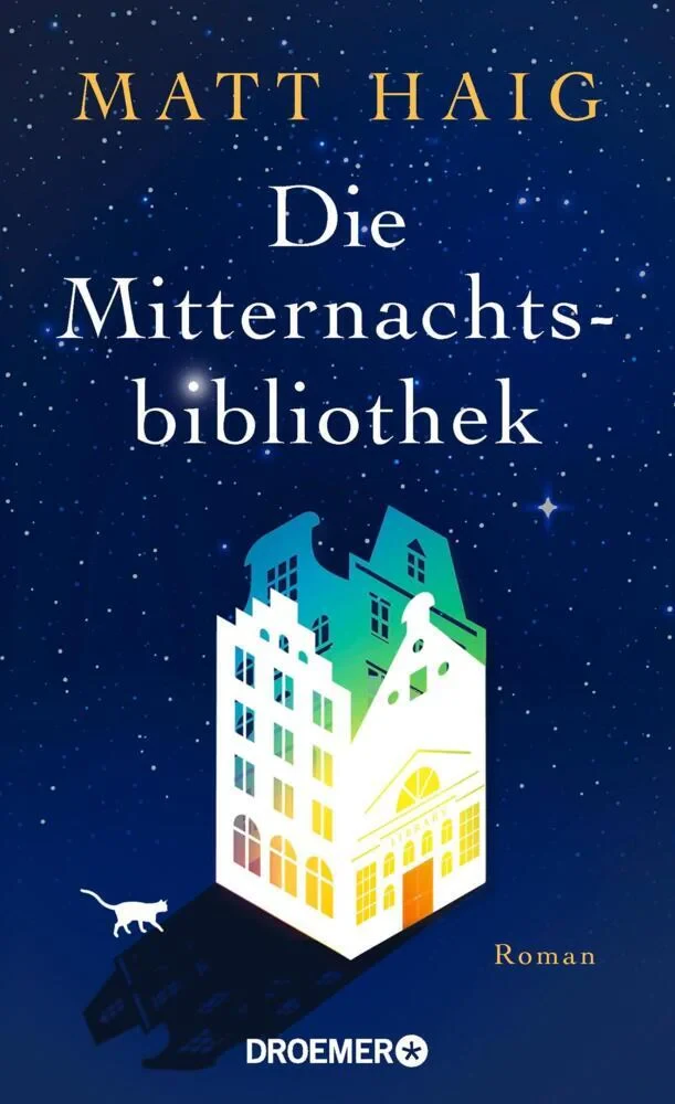 Coperta cărții "Die Mitternachtsbibliothek" de autor necunoscut