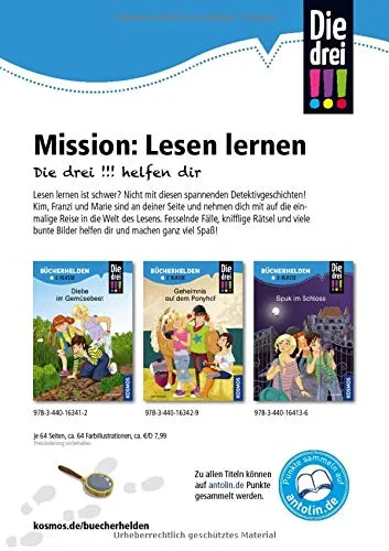 Coperta cărții "Die drei. Bcherhelden 2. Klasse, Rehkitz in Gefahr" de autor necunoscut