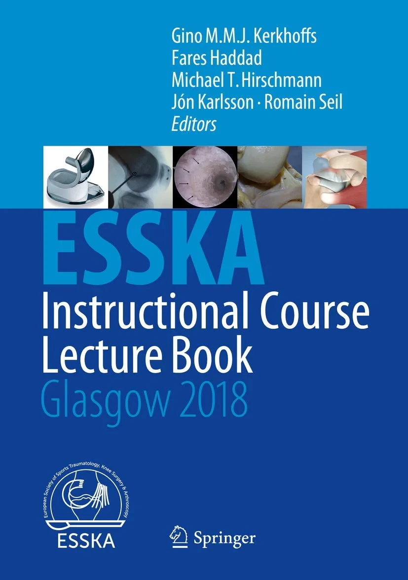 Coperta cărții "ESSKA Instructional Course Lecture Book: Glasgow 2018" de autor necunoscut