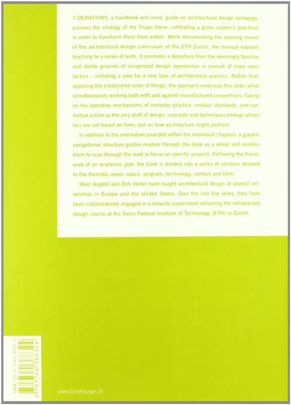 Coperta cărții "Deviations: Designing Architecture" de autor necunoscut