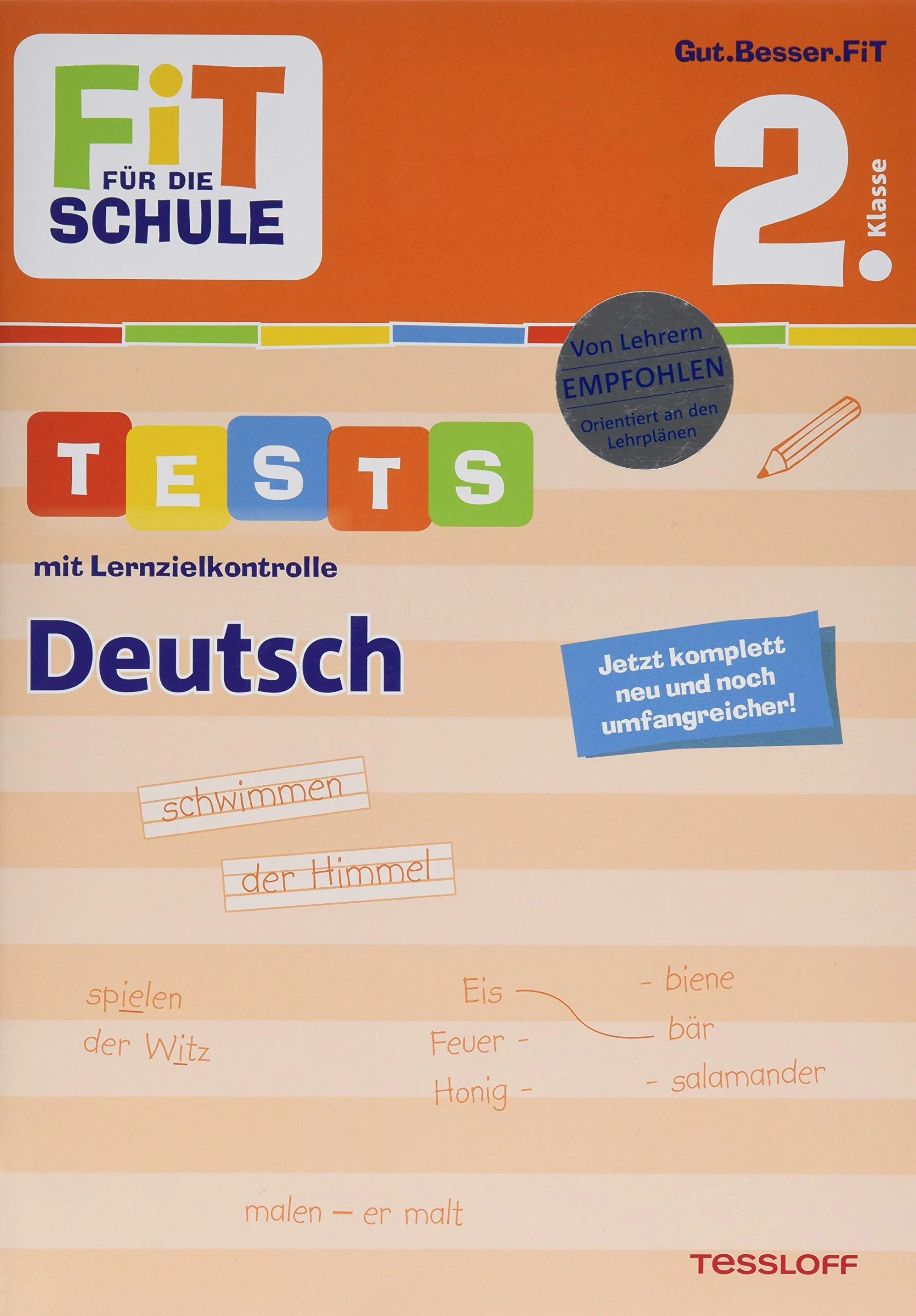 Coperta cărții "FiT F?R DIE SCHULE. Tests mit Lernzielkontrolle. Deutsch 2. Klasse" de autor necunoscut