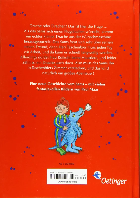 Coperta cărții "Das Sams und der blaue Drache" de autor necunoscut