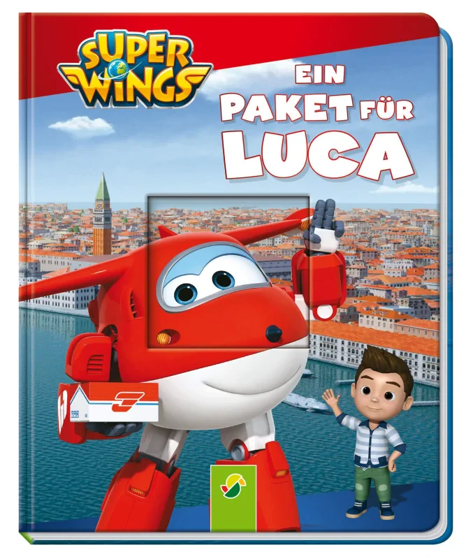 Coperta cărții "Super Wings Fensterbuch Luca" de autor necunoscut