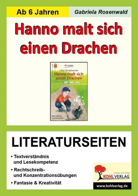 Coperta cărții "Hanno malt sich einen Drachen- Literaturseiten" de autor necunoscut