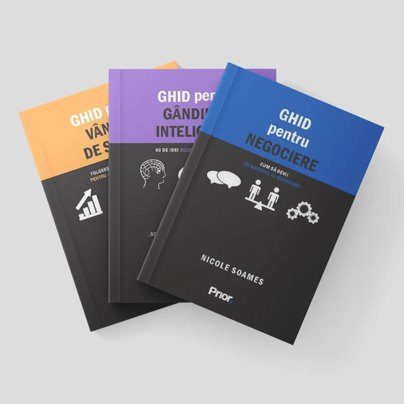 Coperta cărții "Ghid pentru vanzari de succes+Ghid pentru gandirea inteligenta+Ghid pentru negociere" de autor necunoscut