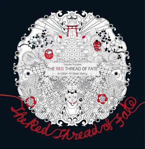 Coperta cărții "The Red Thread of Fate: A Colour-in Love Story" de autor necunoscut