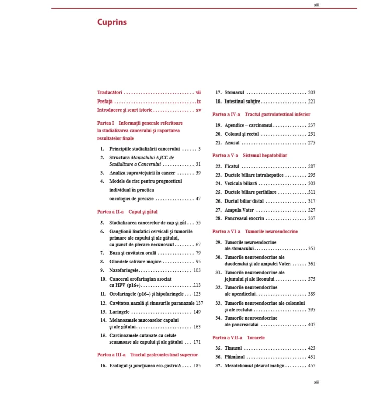 Coperta cărții "MANUALUL AJCC DE STADIALIZARE A CANCERULUI, Editia a opta" de autor necunoscut