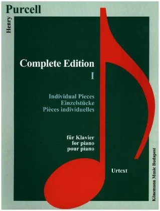 Coperta cărții "Purcell, Complete Edition I Individual Pieces" de autor necunoscut